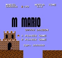 M Mario Title Screen